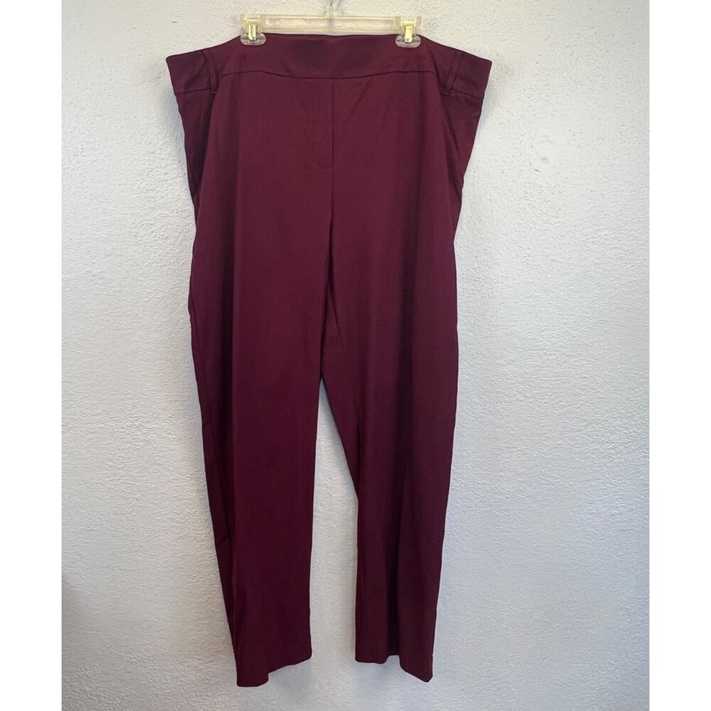 In Every Story Women's Burgundy Stretch Pull On Pants - Size 26